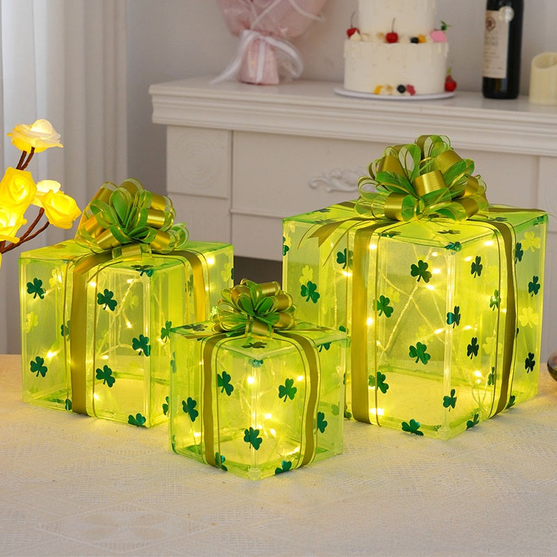 Christmas Gift Box Light Three-Piece Set