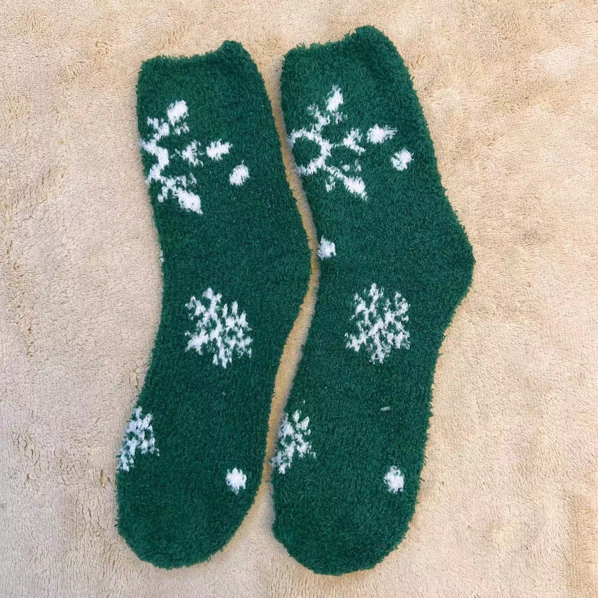 Plush Christmas Slipper Socks with Non-Slip Sole
