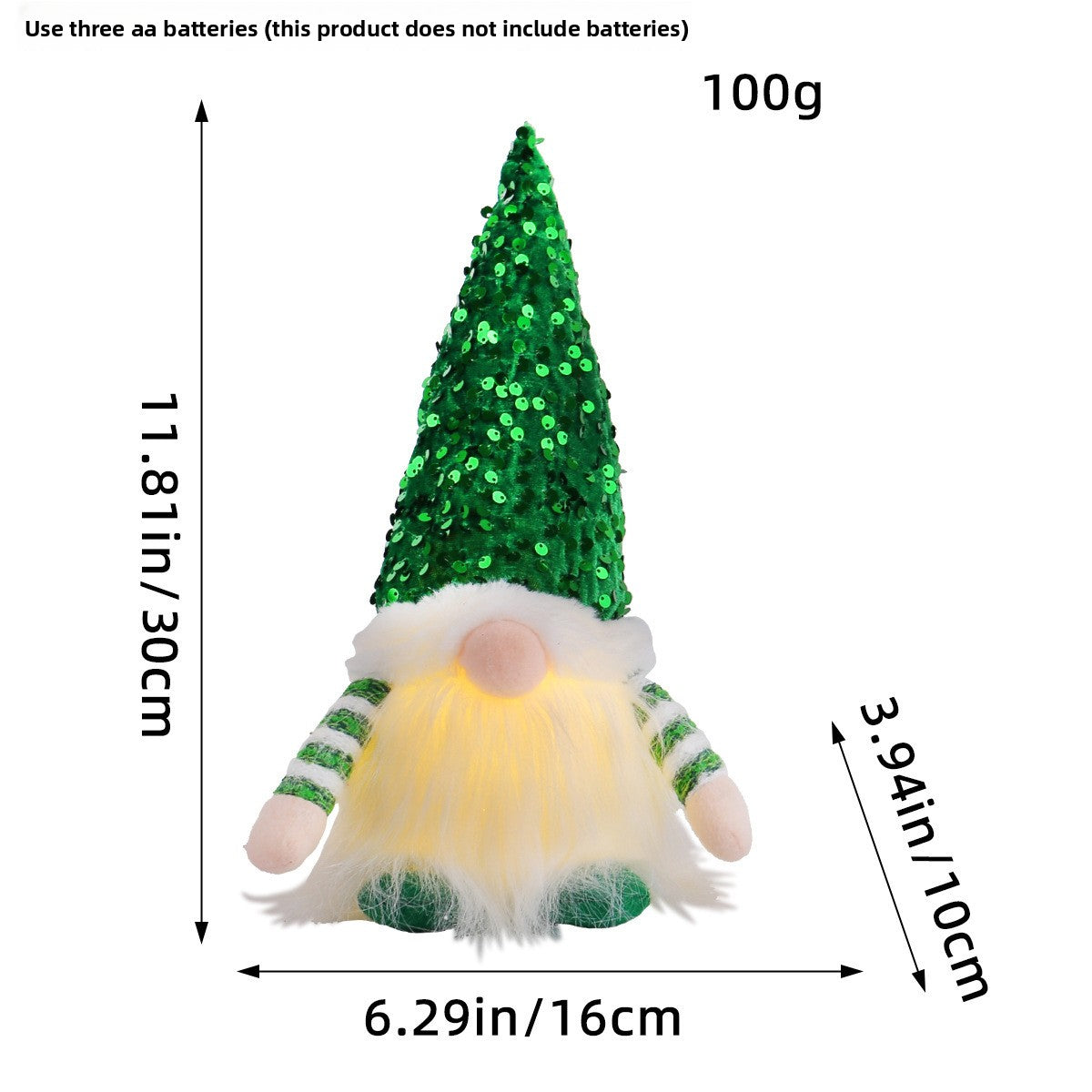 Christmas Lighted Doll Ornament