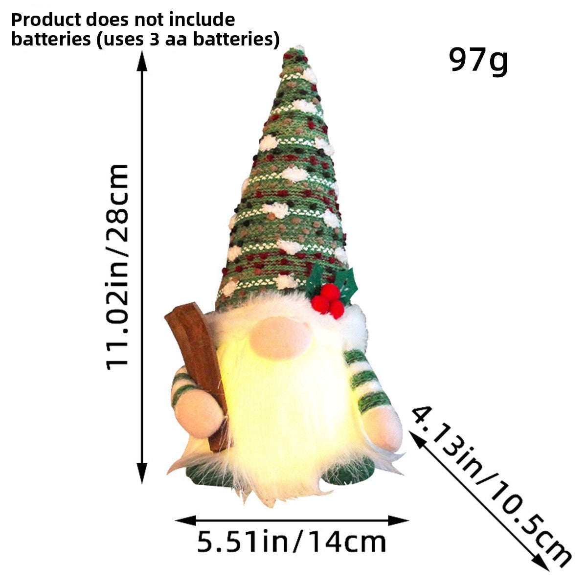 Christmas Lighted Doll Ornament