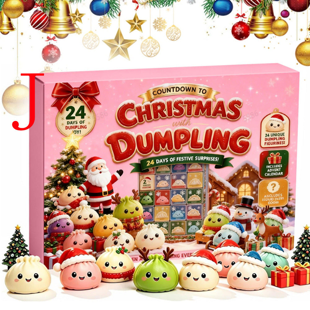 Christmas Countdown Calendar Squishy Toy Set