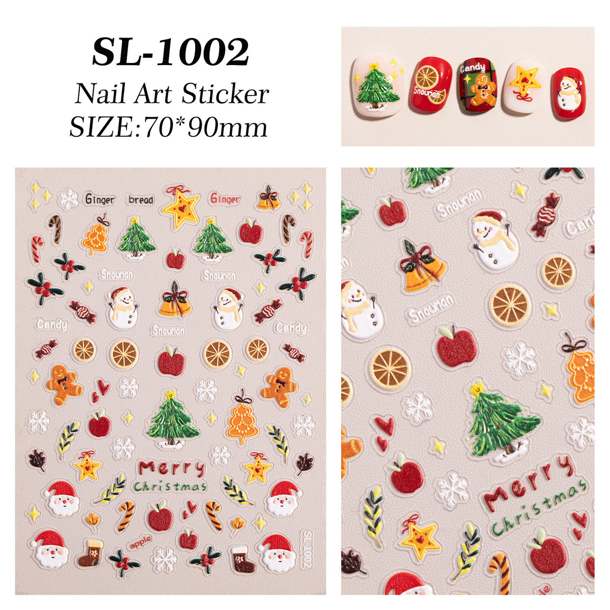5D Christmas Tree Nail Stickers