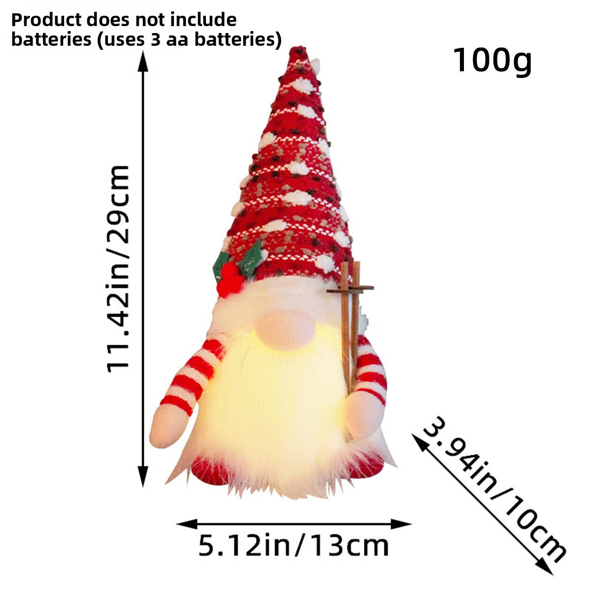 Christmas Lighted Doll Ornament