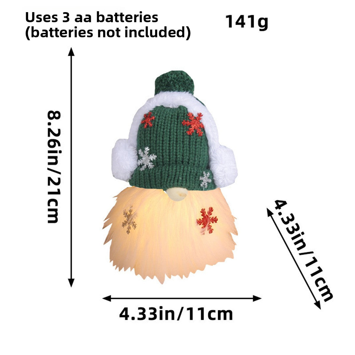 Christmas Lighted Doll Ornament