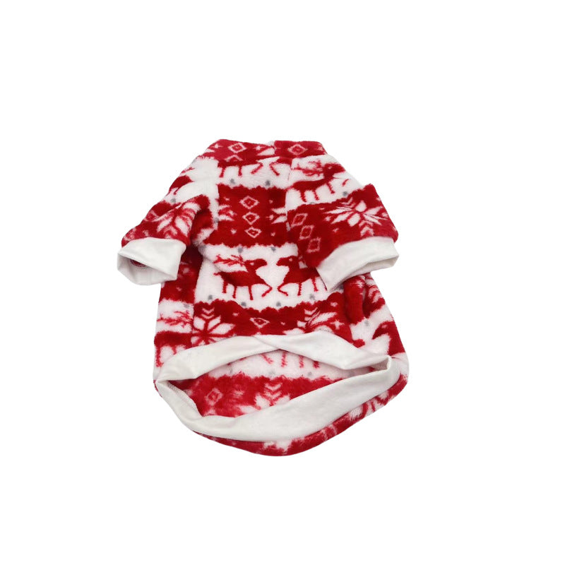 Christmas Double-Sided Fleece Dog Sweater