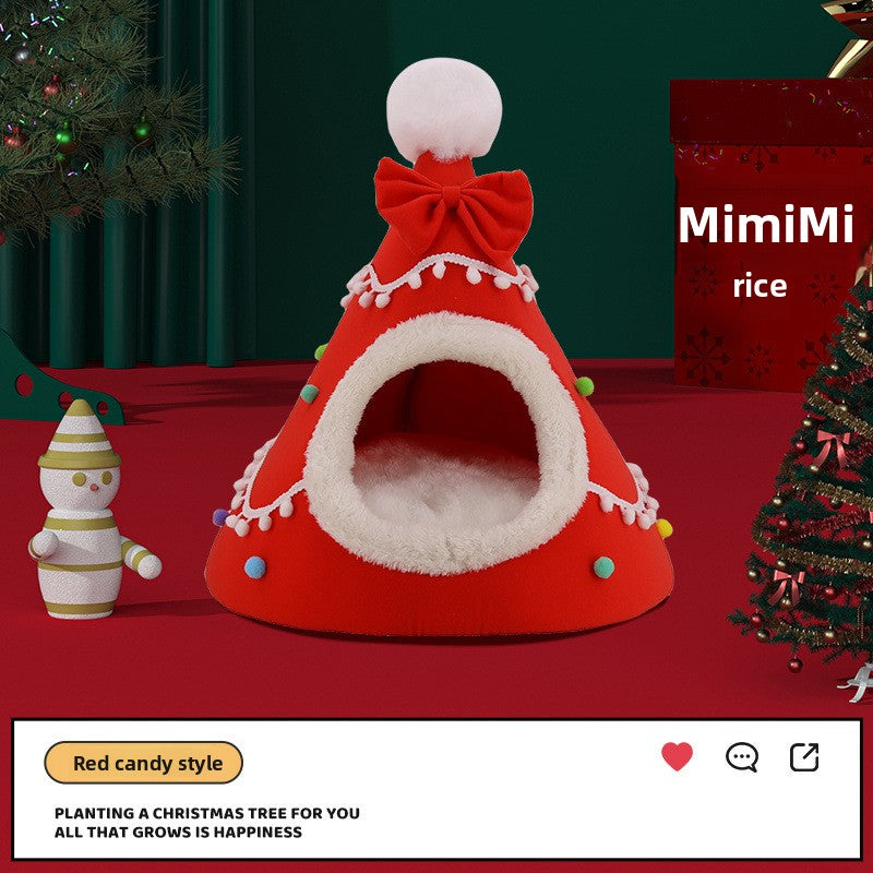 Christmas nest Christmas tree shape pet nest