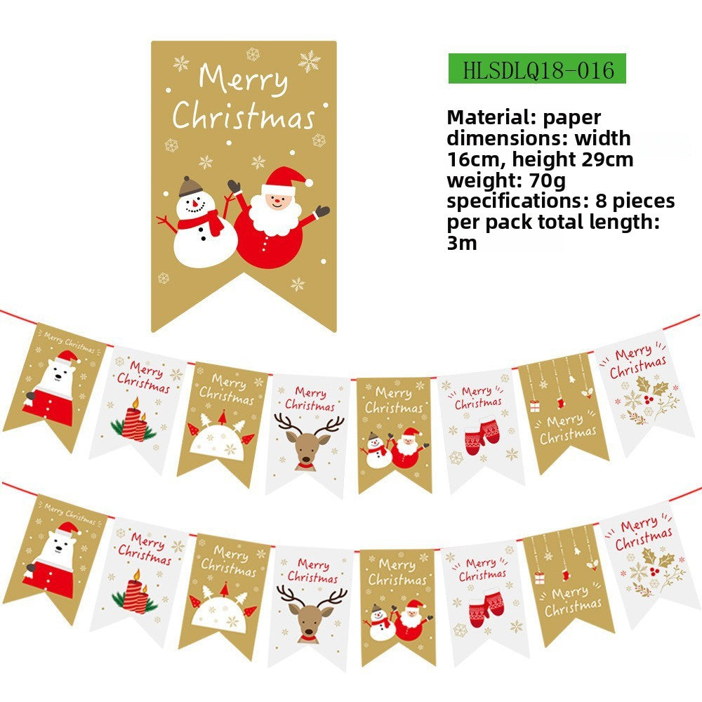 Christmas Decorative Paper Flags and Pennants