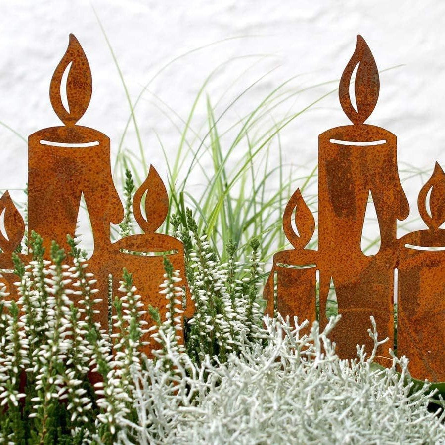 Rusty Metal Christmas Garden Decoration