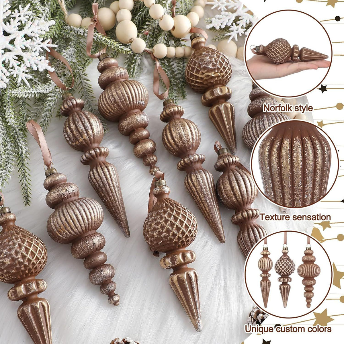 Retro Christmas Tree Decoration Balls