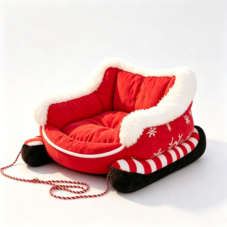 Christmas sled dog bed
