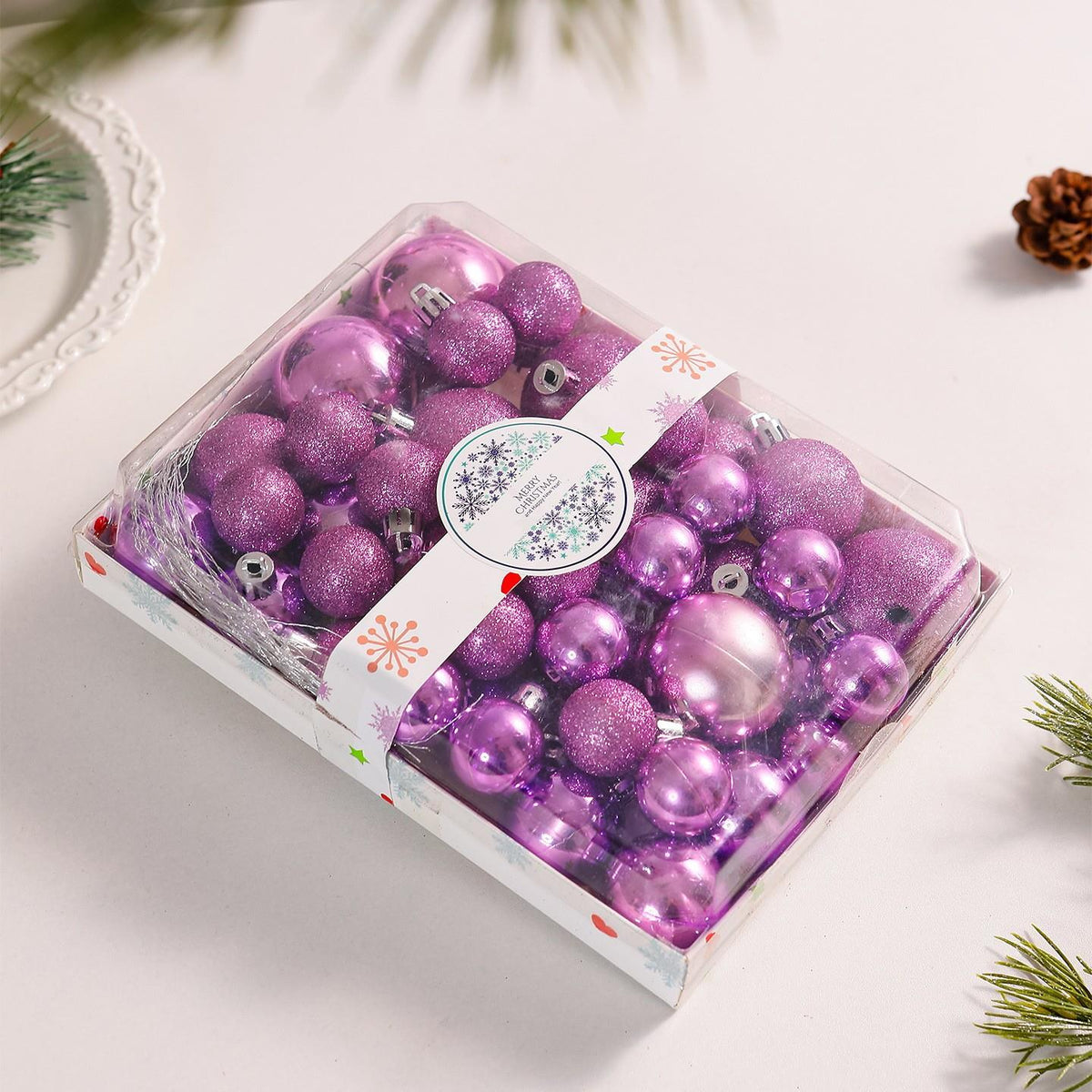 Christmas Ball Ornaments Set 42 Pieces