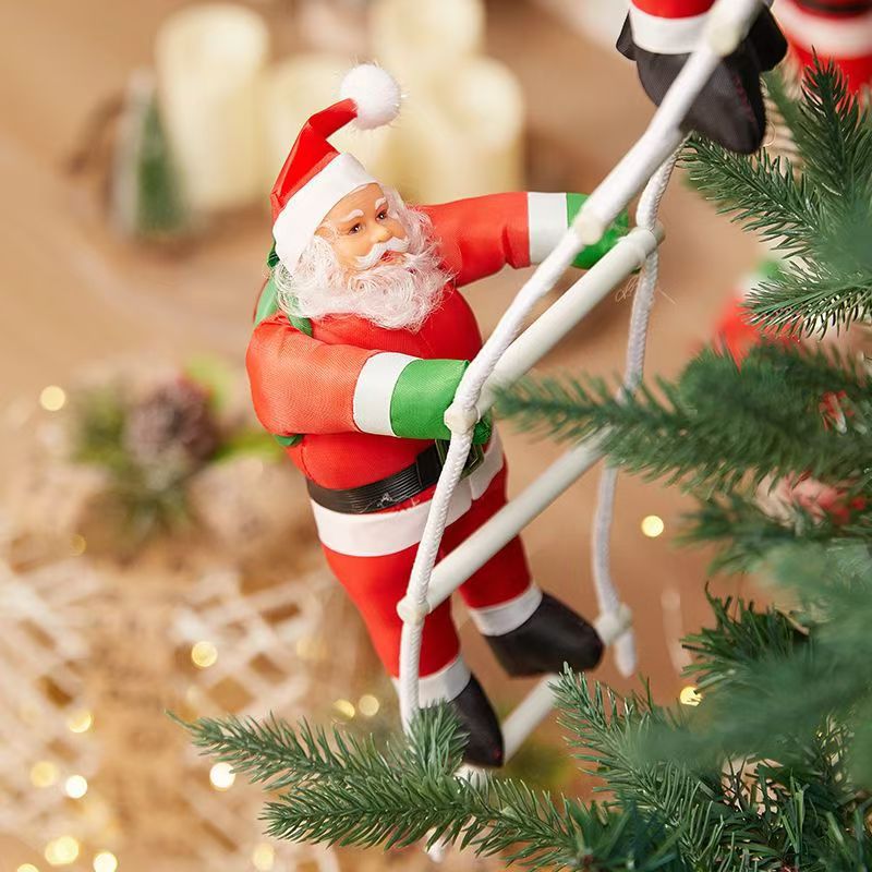 Santa Claus Climbing Rope Christmas Decoration