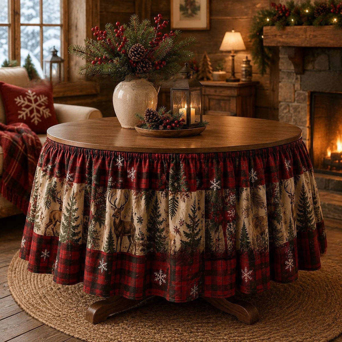 Christmas table skirt