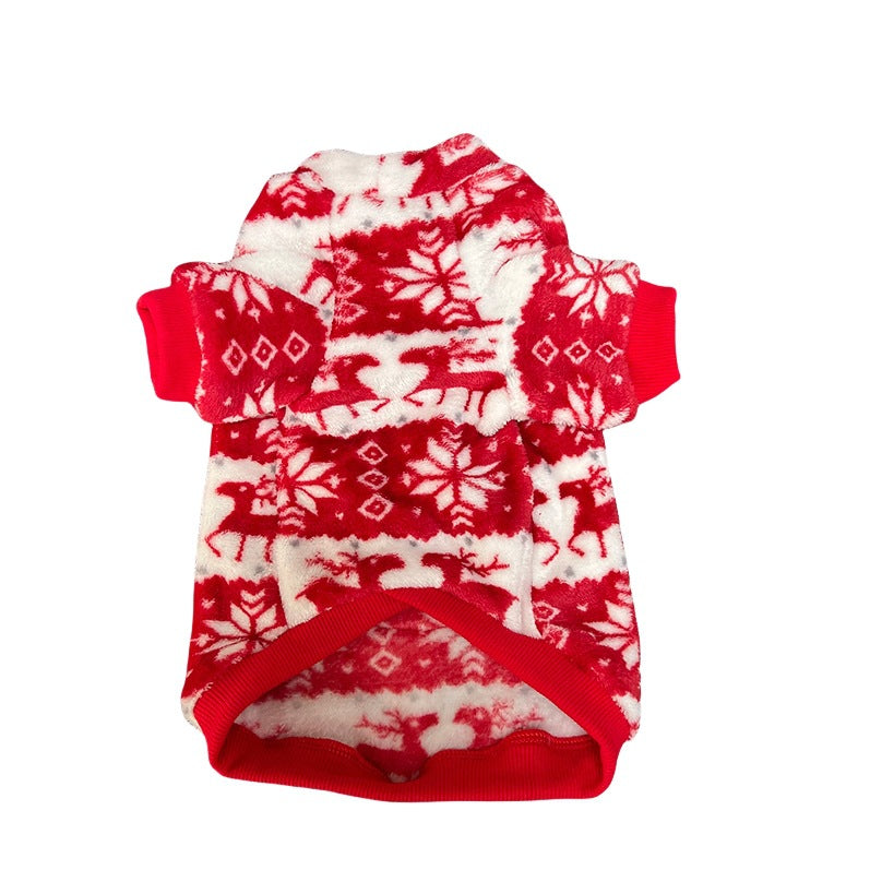 Christmas Double-Sided Fleece Dog Sweater