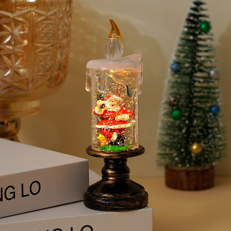 Snowfall Christmas Crystal Lamp