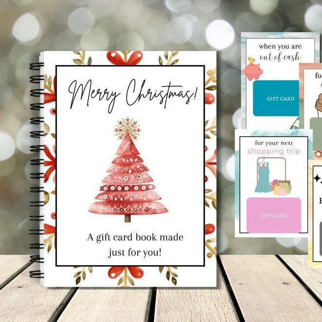 Holographic Christmas Gift Card Booklet
