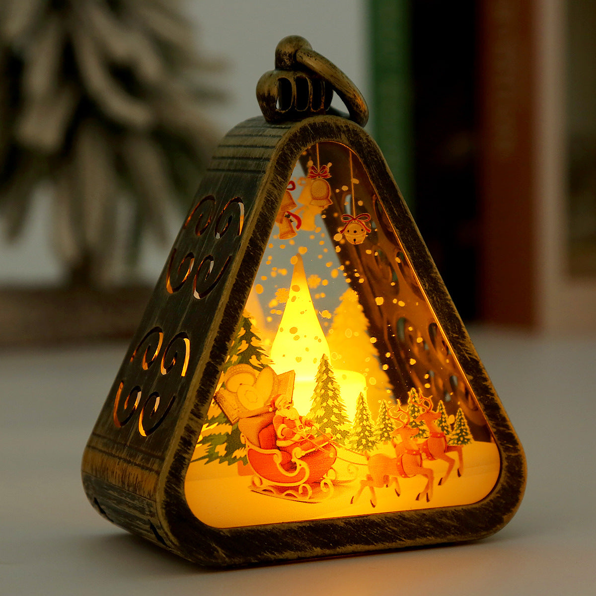 Retro Christmas Night Light with Battery