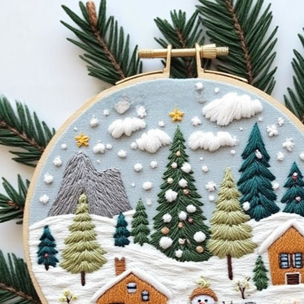 Christmas Embroidery DIY Craft Kit
