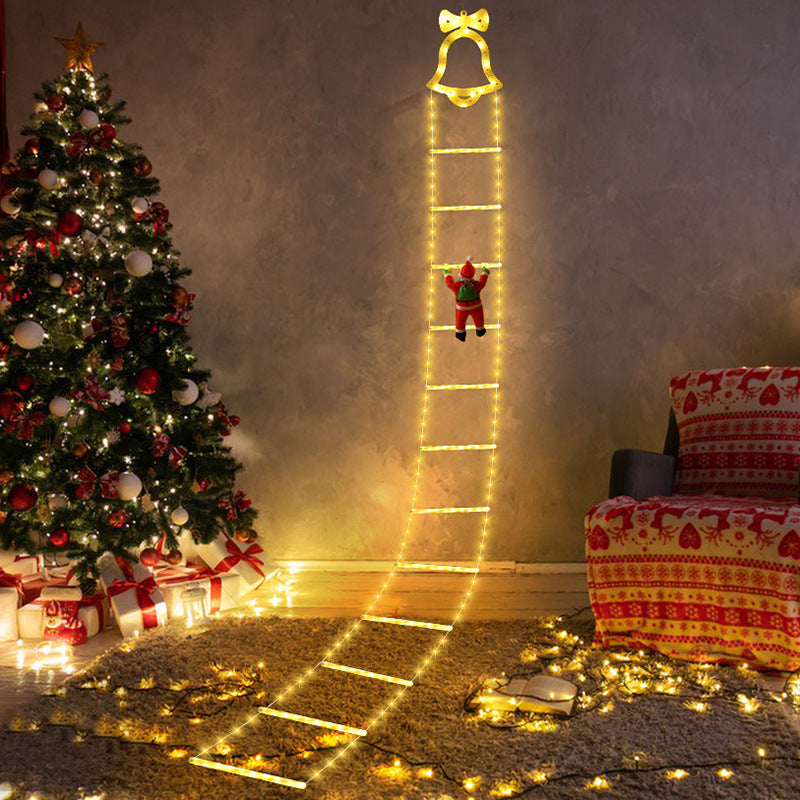 Santa LED Ladder Light for Christmas Tree Decoration