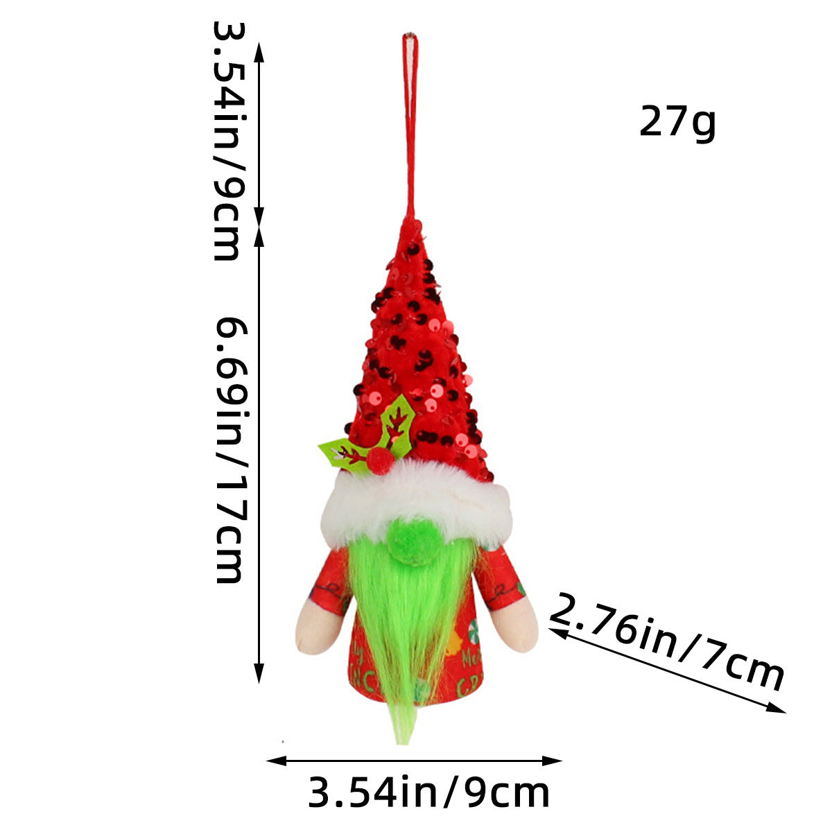 Christmas Lighted Doll Ornament