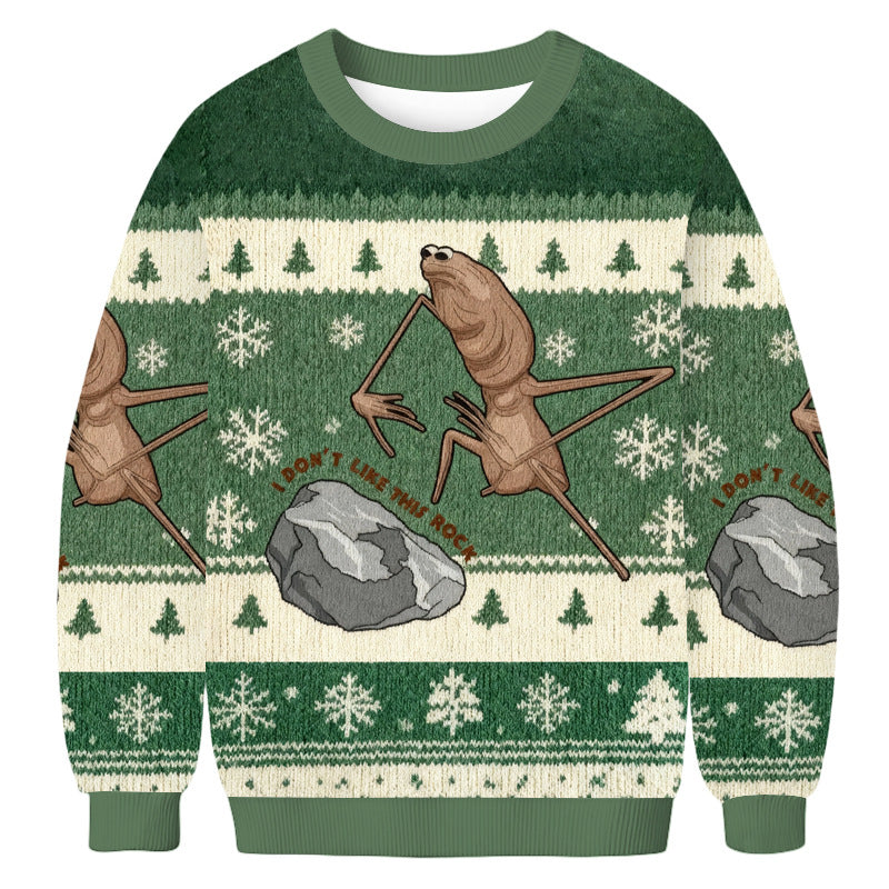 Casual Christmas Print Crew Neck Sweatshirts