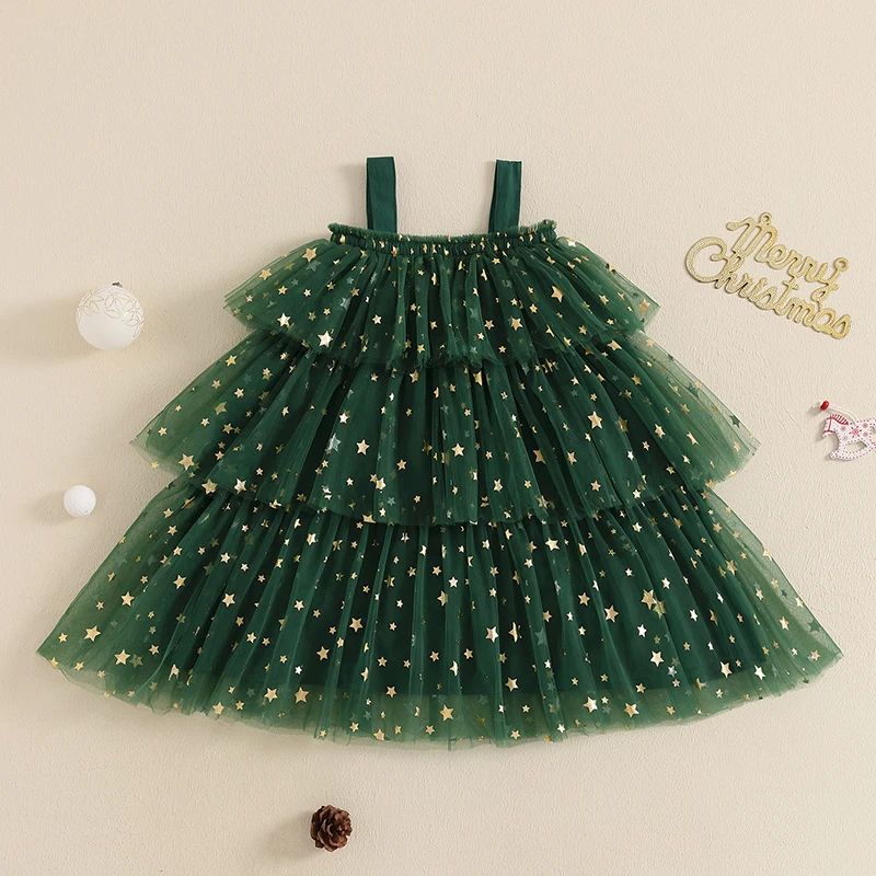 Christmas lace netted dress