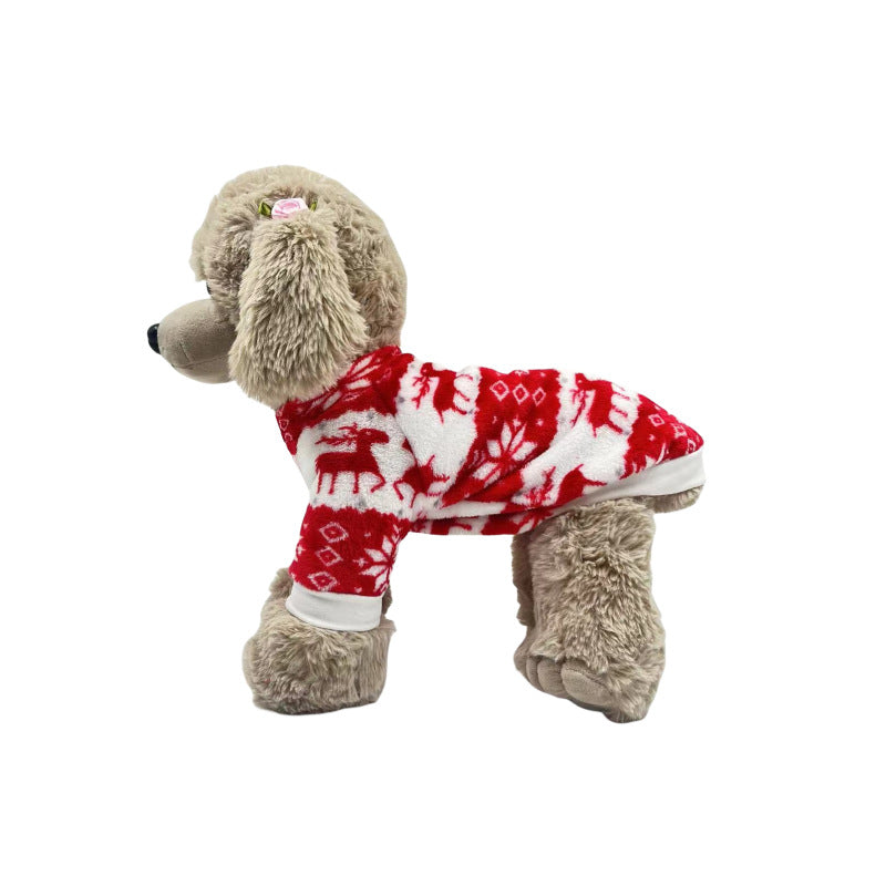 Christmas Double-Sided Fleece Dog Sweater