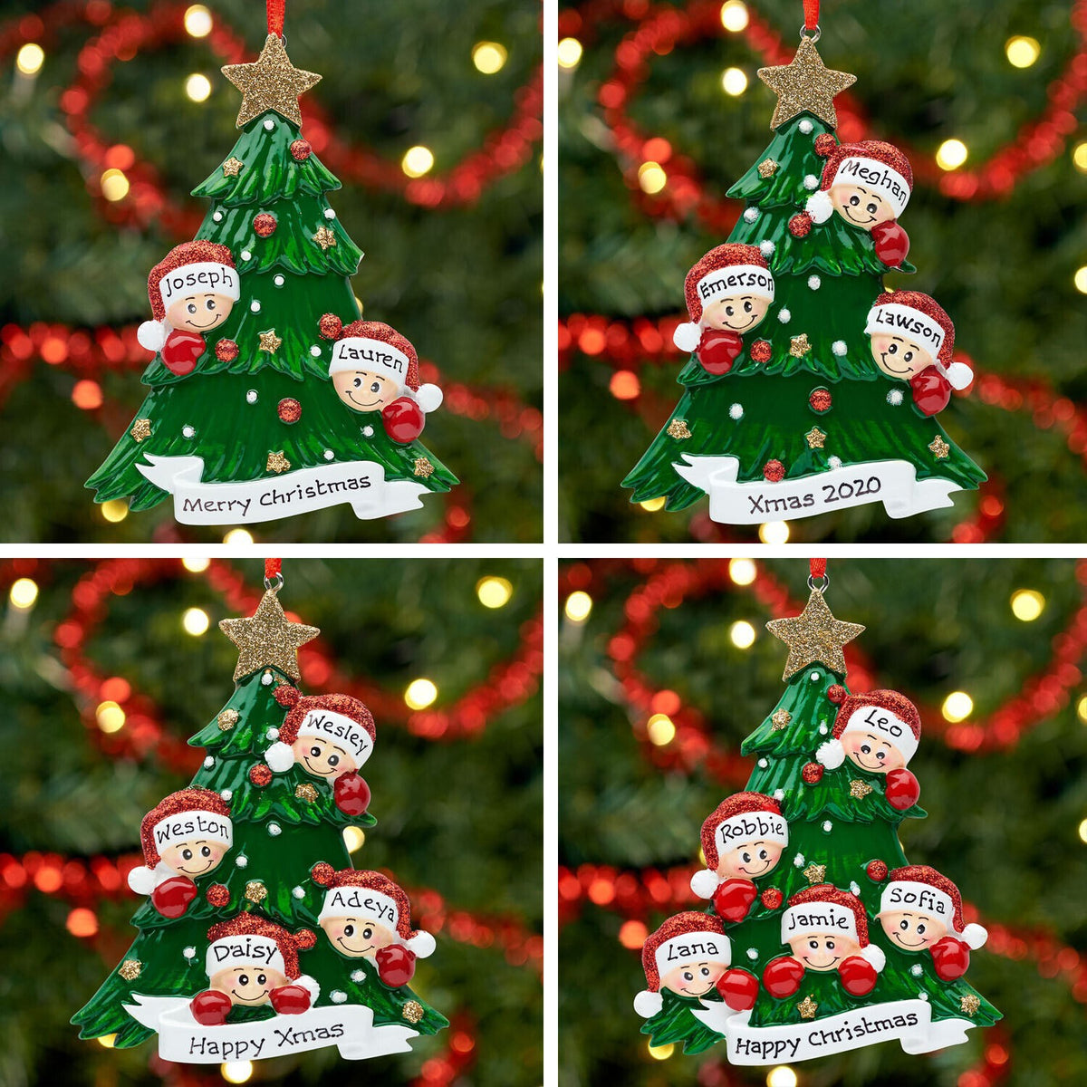 Acrylic Christmas Ornament Set