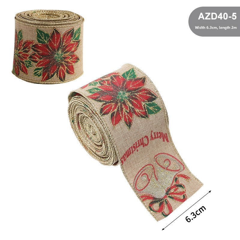 Burlap Christmas Ribbon