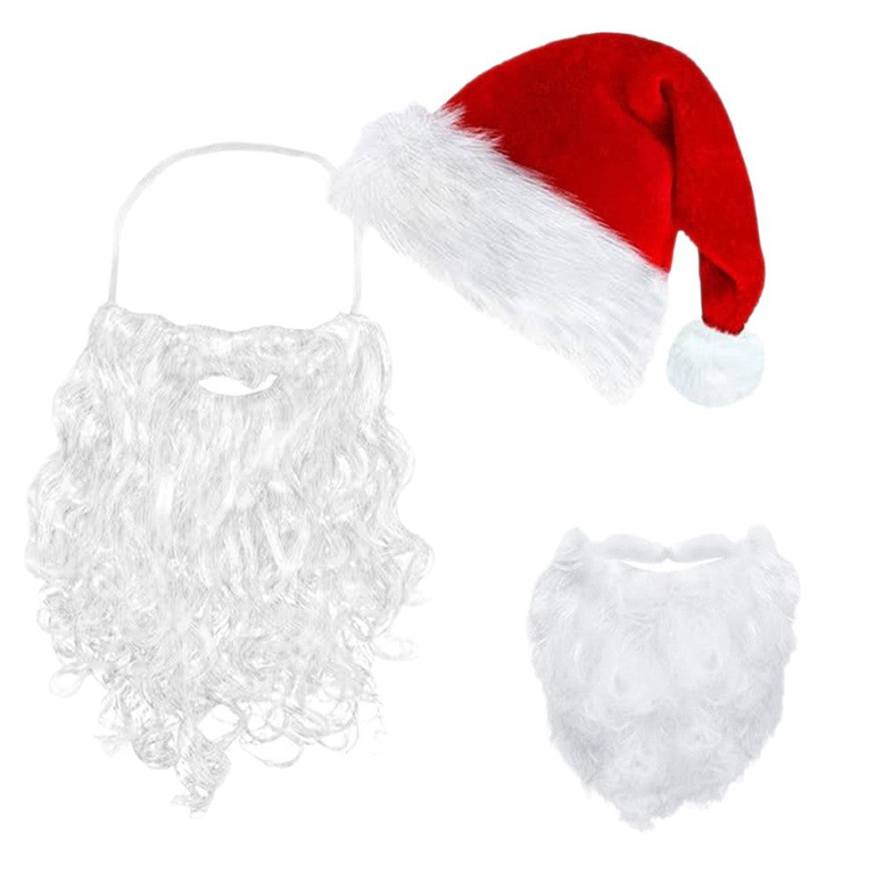 Santa Claus Beard and Hat Costume Set