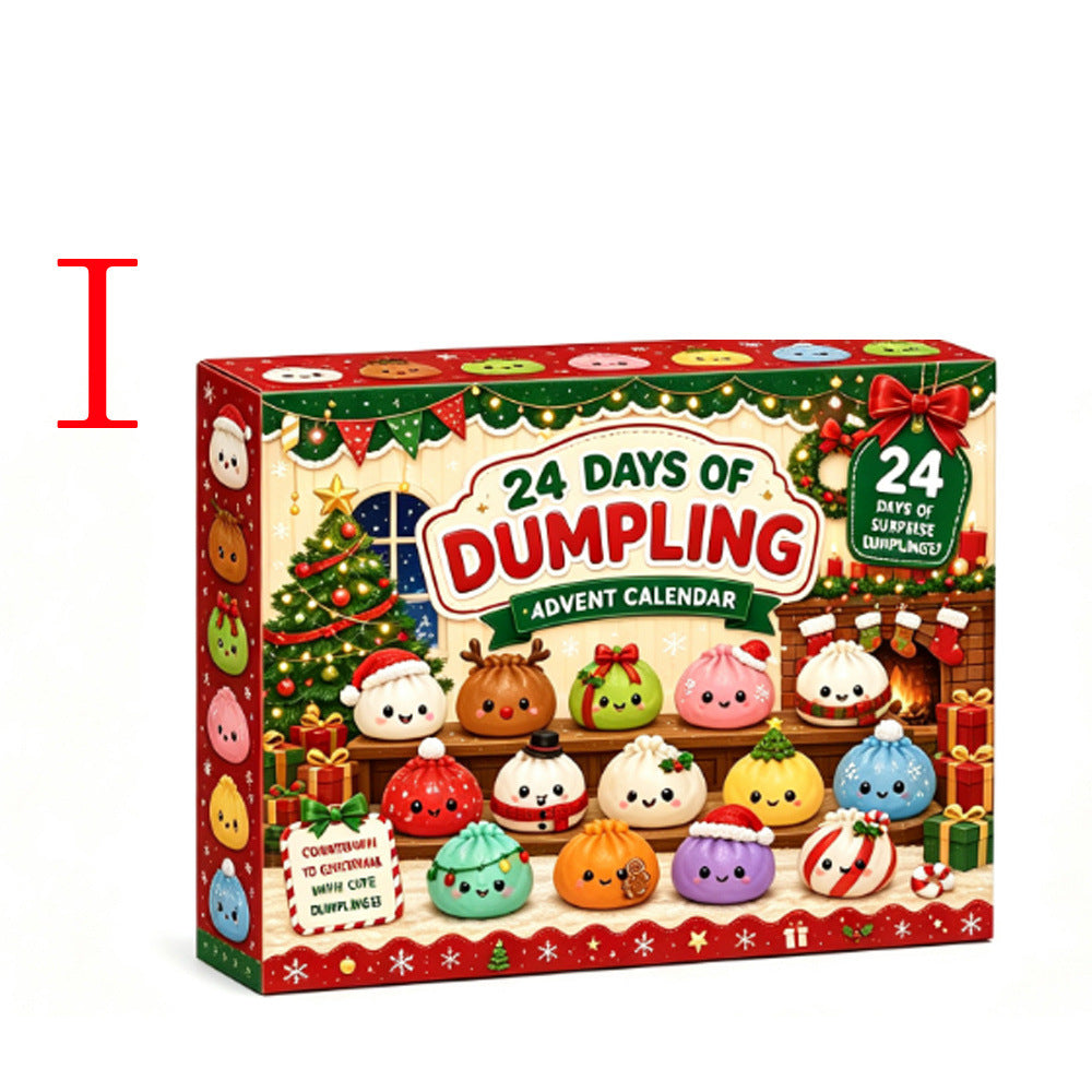 Christmas Countdown Calendar Squishy Toy Set
