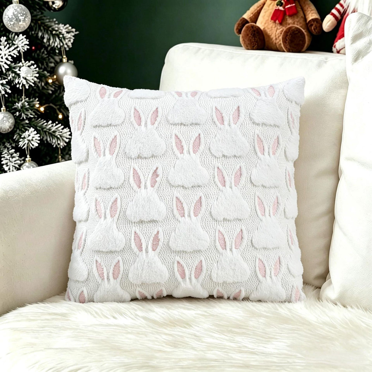 Christmas Themed Retro Cushion Cover