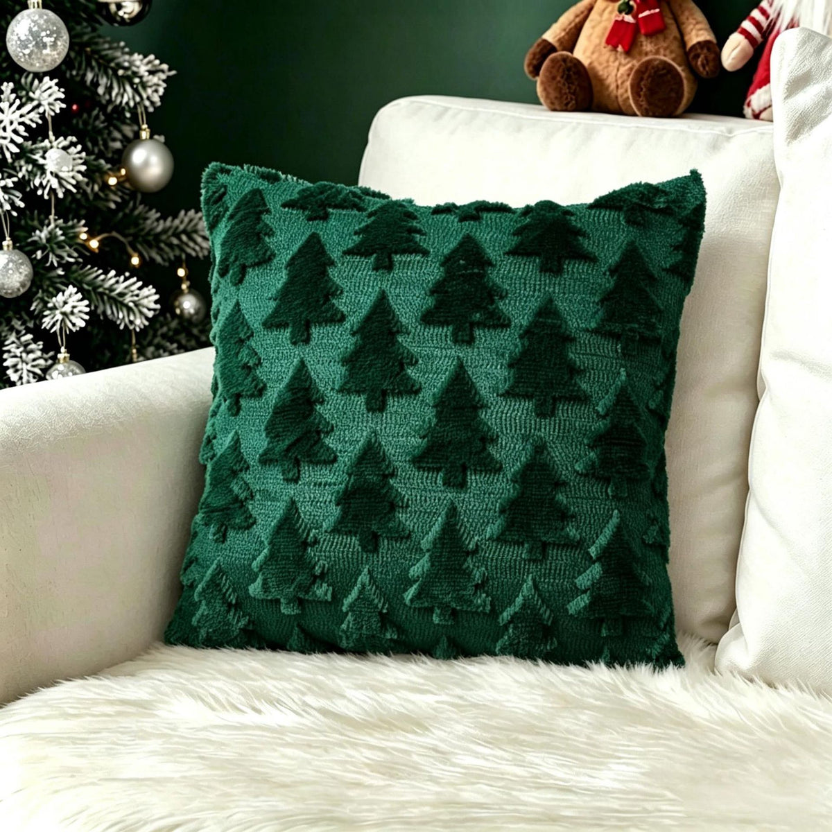 Christmas Themed Decorative Pillow Cover