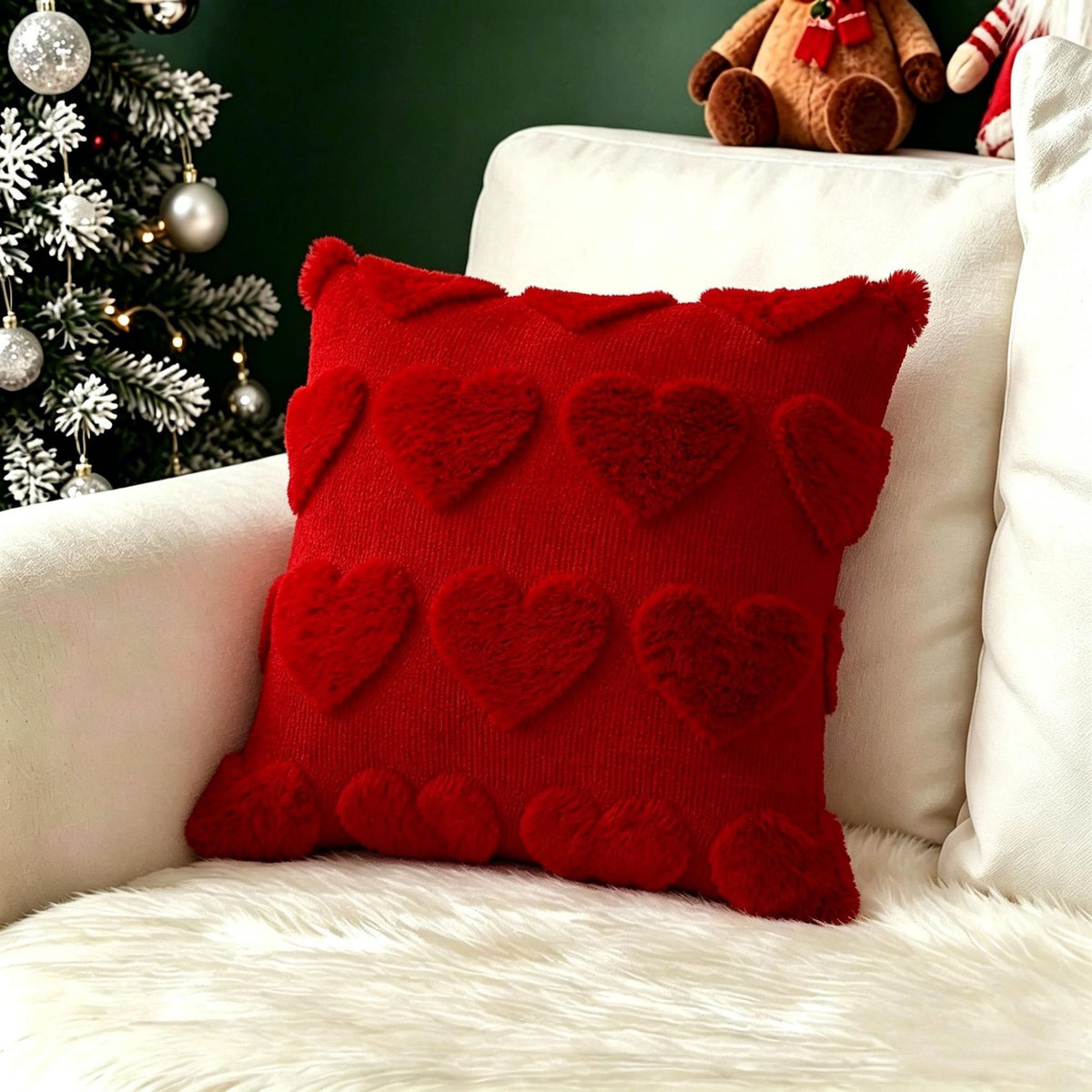 Christmas Themed Retro Cushion Cover