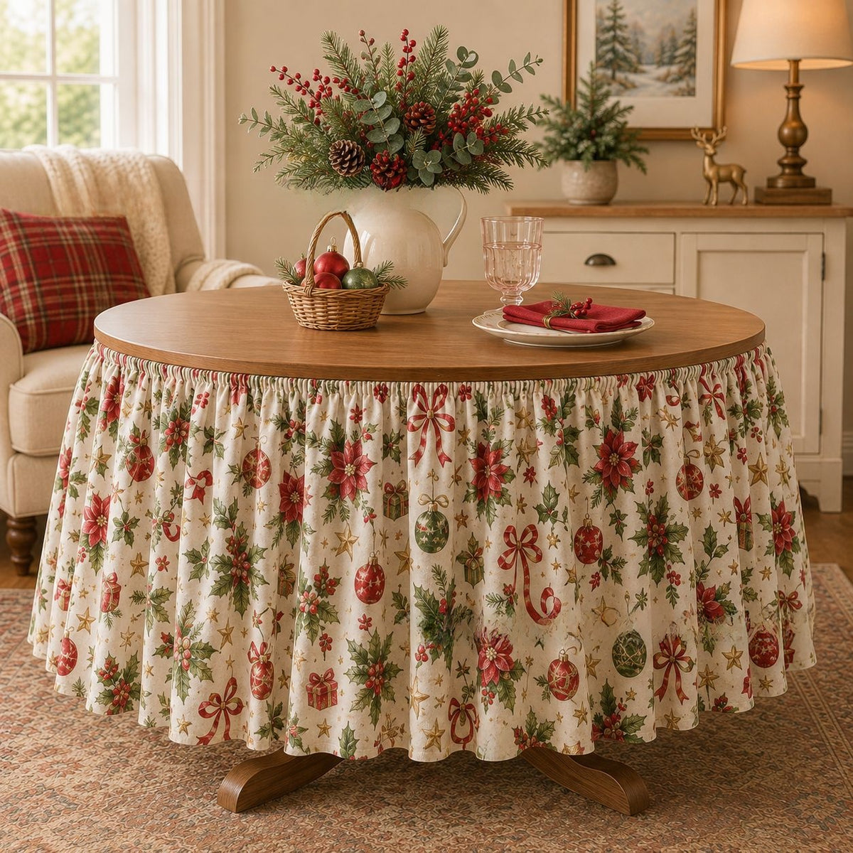 Christmas table skirt