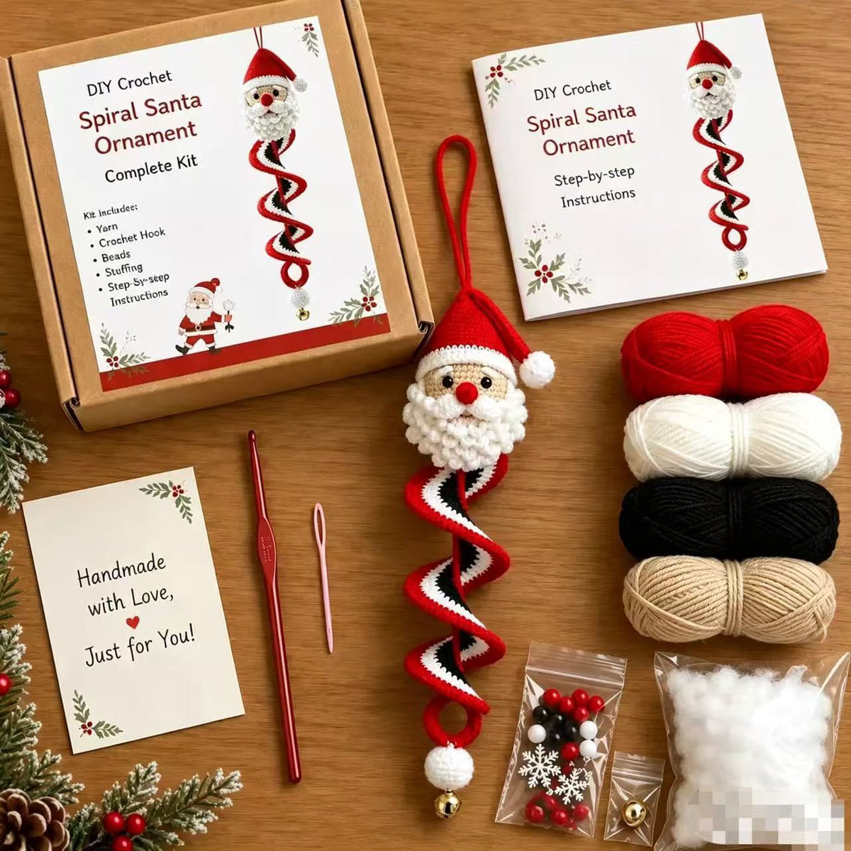 DIY Crochet Christmas Ornament Craft Kit
