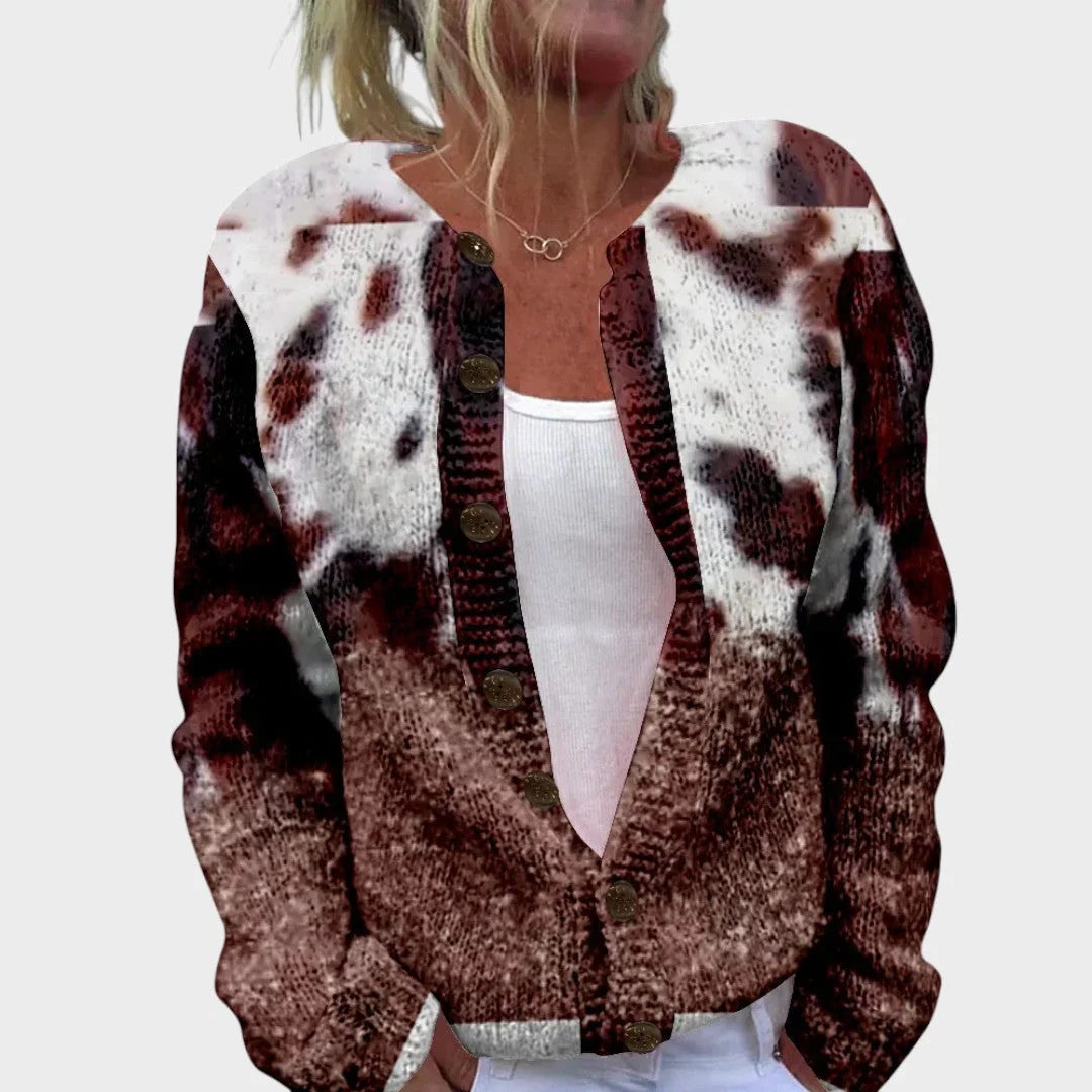 Christmas sweater vintage round-neck cardigan