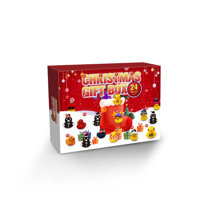 Christmas Rubber Duck Advent Calendar Blind Box 24 Grids Creative Toy