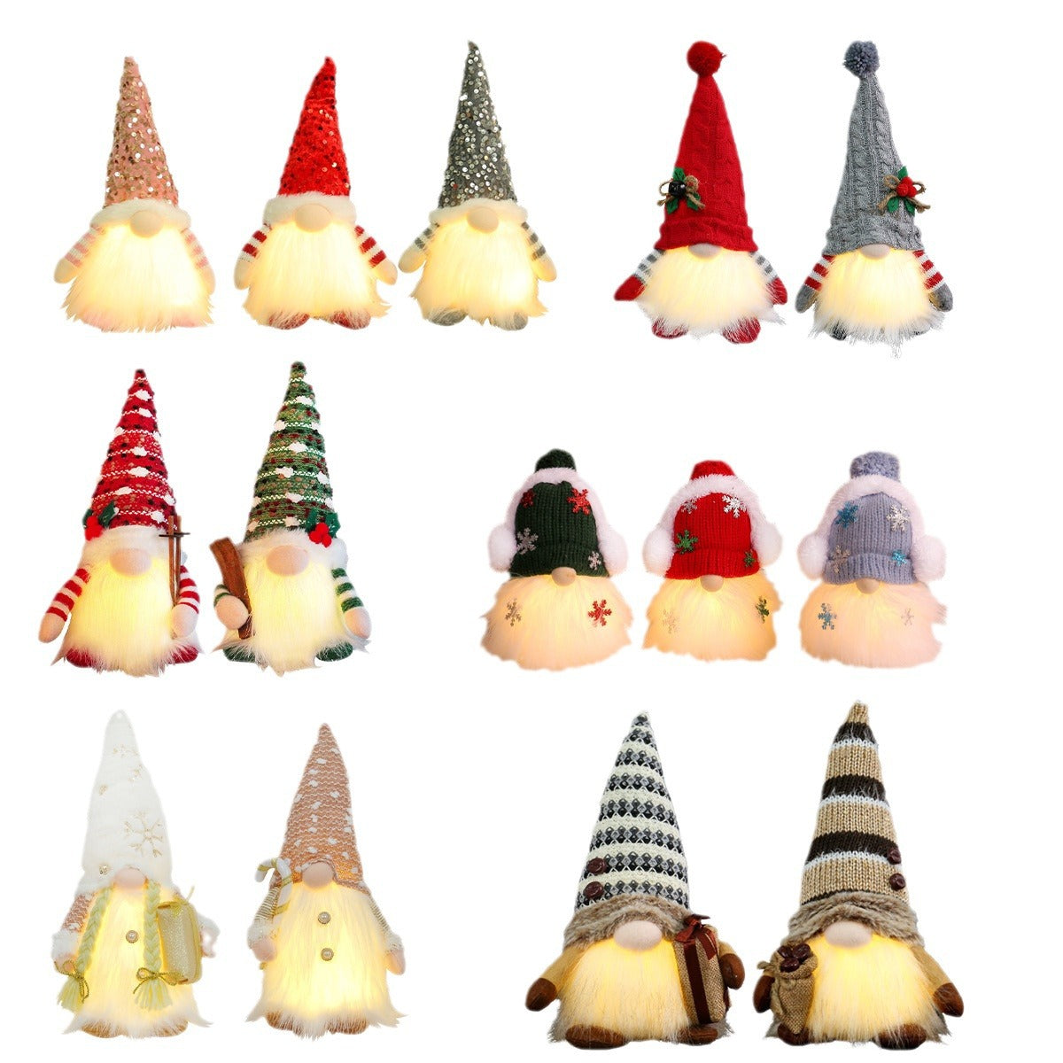 Christmas Lighted Doll Ornament