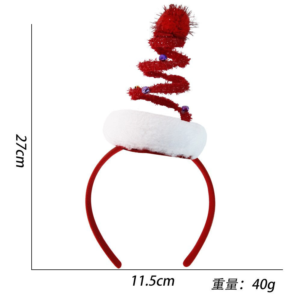 Christmas Party Headband Fun Santa Hat Reindeer Antlers Hair Accessories