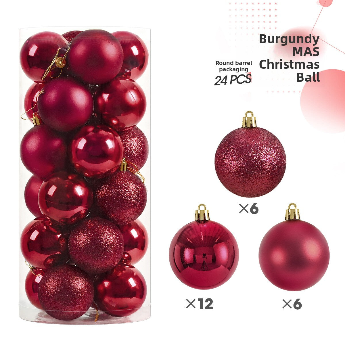 Plastic Christmas Ball Decorations