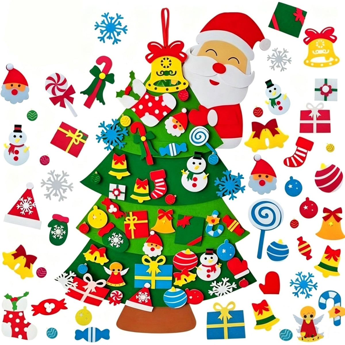 DIY Felt Christmas Tree with Ornaments
