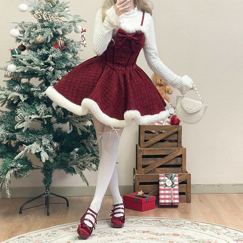 A three-piece Christmas suit