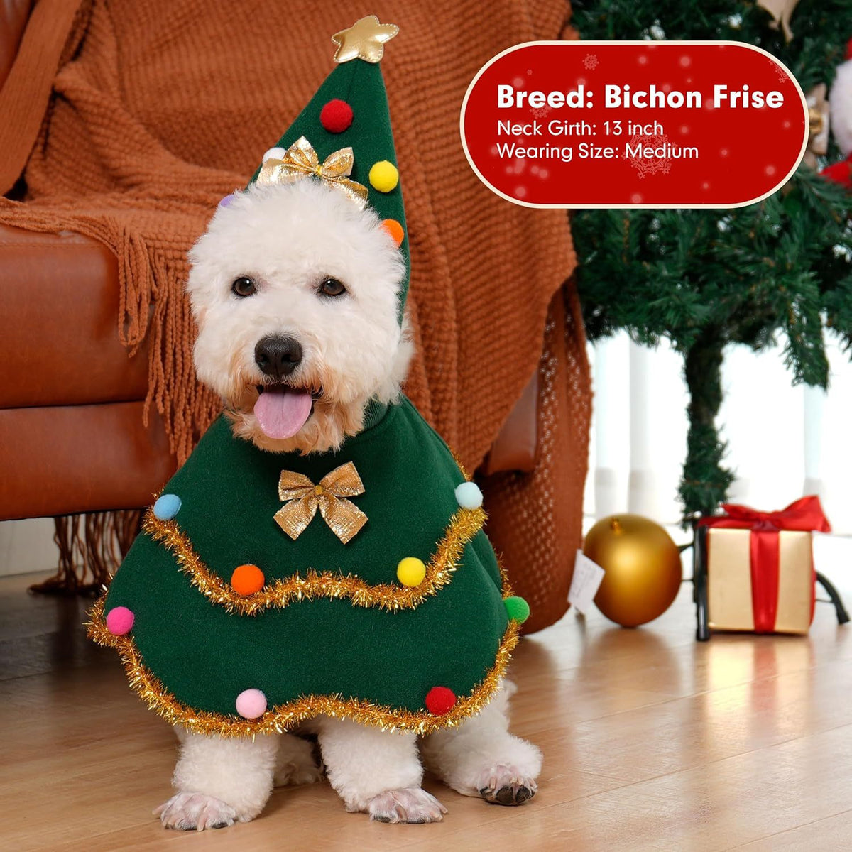 Dog Christmas Costume Puppy Cloak Clothes