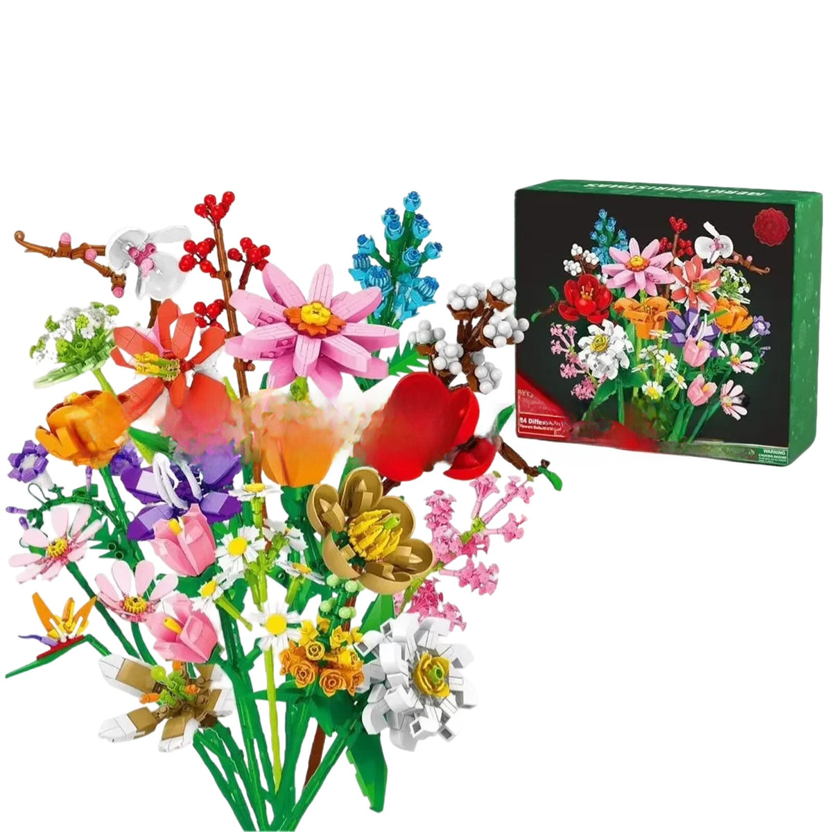 Flower Bouquet Christmas Building Blocks