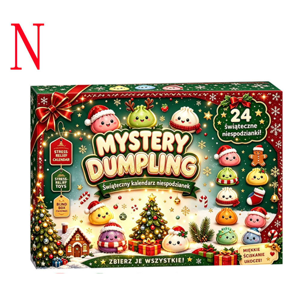 Christmas Countdown Calendar Squishy Toy Set