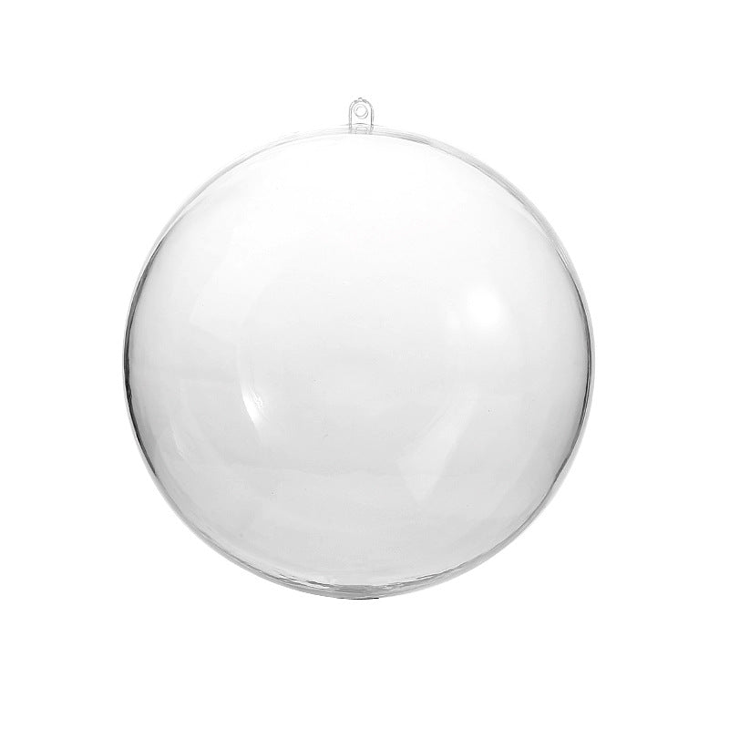 Highly Transparent Round Ball Hollow Ball Christmas Ball Acrylic Decorative Ball Ornaments Toys Transparent Packaging Ball
