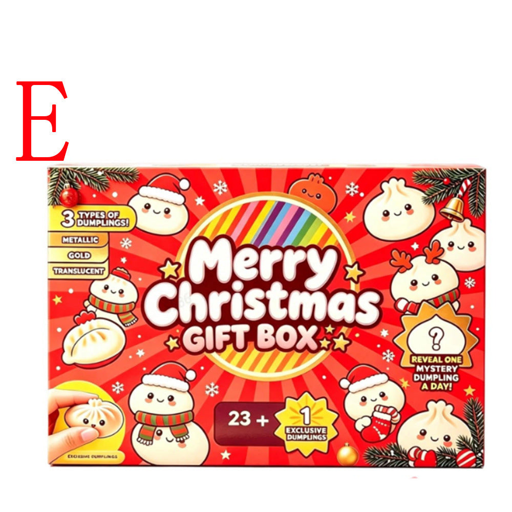 Christmas Countdown Calendar Squishy Toy Set