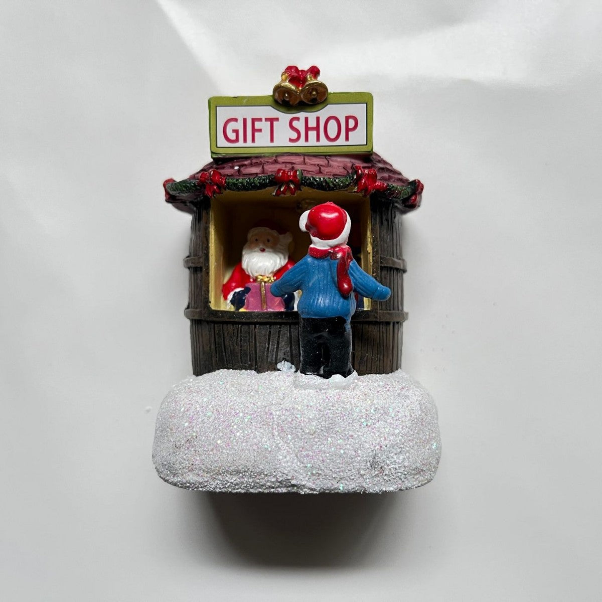Christmas Resin Mini House Santa Shop Ornament