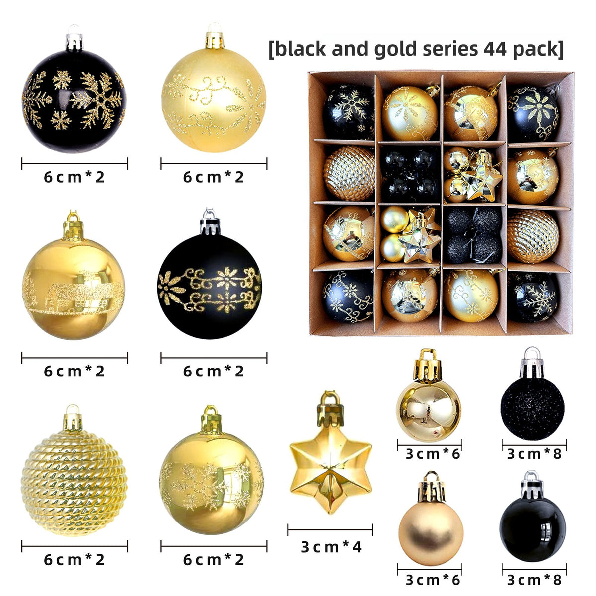 6cm Electroplated Christmas Ornament Ball with Hand-Painted Designs